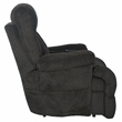 Webster Power Recliner with Adjustable Headrest & Lumbar in Soft Gray Fabric