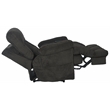 Webster Power Recliner with Adjustable Headrest & Lumbar in Soft Gray Fabric
