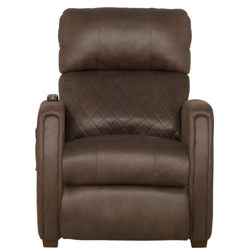 Catnapper Unwind Power Zero Gravity Recliner in Brown Polyester Fabric