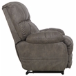 Catnapper Dixon Oversized Power Lay Flat Recliner in Gray Fabric
