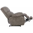 Catnapper Dixon Oversized Power Lay Flat Recliner in Gray Fabric