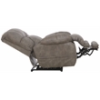 Catnapper Dixon Oversized Power Lay Flat Recliner in Gray Fabric
