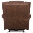 Catnapper Dixon Oversized Power Lay Flat Recliner in Brown Fabric