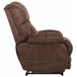 Catnapper Dixon Oversized Power Lay Flat Recliner in Brown Fabric