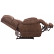 Catnapper Dixon Oversized Power Lay Flat Recliner in Brown Fabric