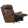 Catnapper Danny Brown Leather Power Rocker Recliner with Therapeutic Massage