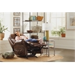 Catnapper Danny Brown Leather Power Rocker Recliner with Therapeutic Massage