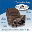 Catnapper Jimmy Rocker Recliner with Heat and Massage in Auburn Polyester Fabric