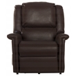 Catnapper Hewitt Power Lift Lay-Flat Recliner with Brown Disinfectable PU Fabric