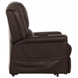 Catnapper Hewitt Power Lift Lay-Flat Recliner with Brown Disinfectable PU Fabric