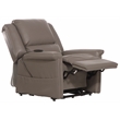 Catnapper Hewitt Power Lift Lay-Flat Recliner with Gray Disinfectable PU Fabric