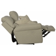 Catnapper Eastland Lay Flat Reclining Loveseat in Beige Polyester Fabric