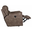 Catnapper Thompson Power Wall Hugger Recliner in Brown Polyester Fabric