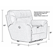 Catnapper Thompson Power Wall Hugger Recliner in Brown Polyester Fabric