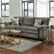 Catnapper Maxim Dual Reclining Sofa in Soft Charcoal Gray Polyester Fabric