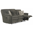 Catnapper Maxim Power Reclining Sofa in Soft Charcoal Gray Polyester Fabric
