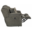Catnapper Maxim Power Reclining Sofa in Soft Charcoal Gray Polyester Fabric