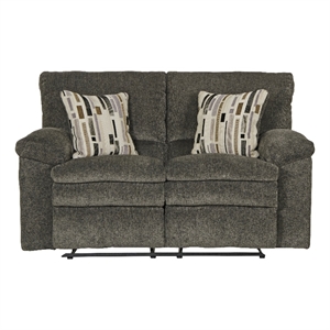 Catnapper Maxim Power Reclining Loveseat in Soft Charcoal Gray Polyester Fabric