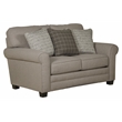 Hardy Farmhouse Casual Loveseat in Gray Fabric with Decorative Accent Pillows
