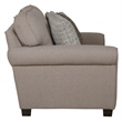 Hardy Farmhouse Casual Loveseat in Gray Fabric with Decorative Accent Pillows