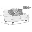 Catnapper Cora Loveseat in Plush Ecru 