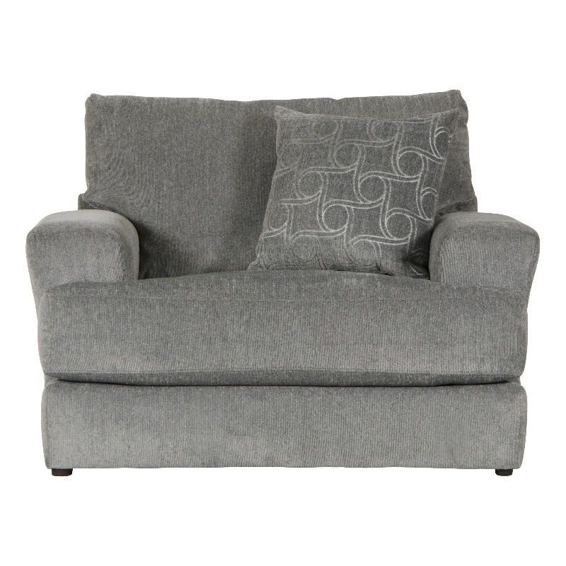 Catnapper Jefferson Chair & 1/2 with Cuddler Cushion in Gray Polyester Fabric
