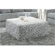 Catnapper Jefferson Accent Cocktail Ottoman in Gray Polyester Fabric