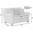 Catnapper Hardy Farmhouse Casual 2 Piece Sofa and Loveseat Set in Gray Fabric