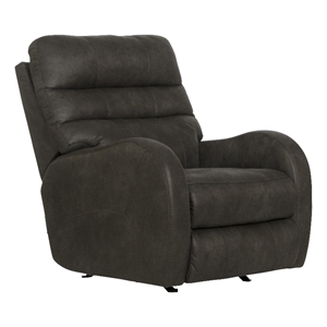 Catnapper Gabi Power Rocker Recliner with USB Charging Port in Gray Fabric