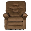 Catnapper Alger Power Lift Assist Lay Flat Recliner in Brown Polyester Fabric