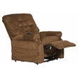 Catnapper Alger Power Lift Assist Lay Flat Recliner in Brown Polyester Fabric