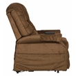 Catnapper Alger Power Lift Assist Lay Flat Recliner in Brown Polyester Fabric
