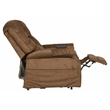 Catnapper Alger Power Lift Assist Lay Flat Recliner in Brown Polyester Fabric