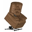 Catnapper Alger Power Lift Assist Lay Flat Recliner in Brown Polyester Fabric