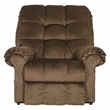 Catnapper Abena Power Lift Assist Lay Flat Recliner in Brown Polyester Fabric