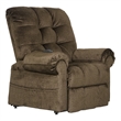 Catnapper Abena Power Lift Assist Lay Flat Recliner in Brown Polyester Fabric