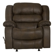 Catnapper Berkley Rocker Recliner with Dual Cupholders in Brown Polyester Fabric