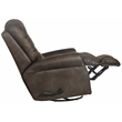 Catnapper Marge Swivel Glider Recliner in Gray Polyester Fabric