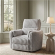 Daydream Power Rocker Recliner with USB Charging & Faux Fur in Gloucester Gray