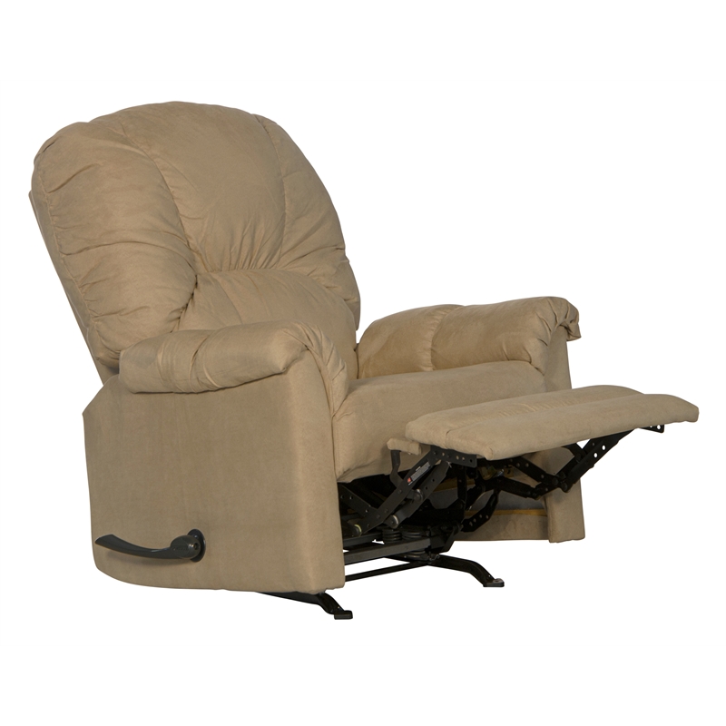 Catnapper Winner Rocker Recliner in Linen Beige Polyester Microfiber Fabric
