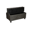 Monte Floral Carved Solid Wood Storage Coffee Table in Black