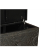 Monte Floral Carved Solid Wood Storage Coffee Table in Black