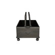 Monte Floral Carved Solid Wood Storage Coffee Table in Black