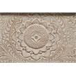 Monte Floral Carved Solid Wood Lift-Top Coffee Table in Weathered White