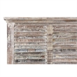 Taran Designs Hayden Shutter Solid Wood Queen Panel Bed in White Multicolor