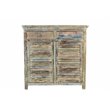 Taran Designs Hayden 2-drawer 2-door Solid Wood Sideboard in White Multicolor