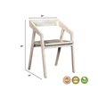 Taran Designs Maria Solid Wood Arm Chair in White