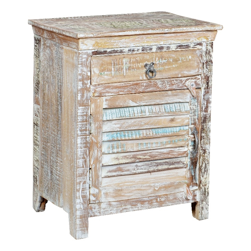 Taran Designs Hayden 1-drawer 1-door Solid Wood Nightstand (Left) in White