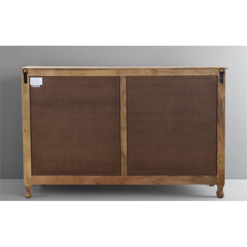 Taran Designs Monte 7-drawer Floral Carved Solid Wood Dresser in White