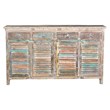 Taran Designs Hayden 4-drawer 4-door Solid Wood Sideboard in White Multicolor